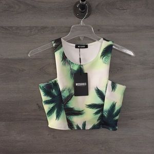 Missguided Palm Crop Top